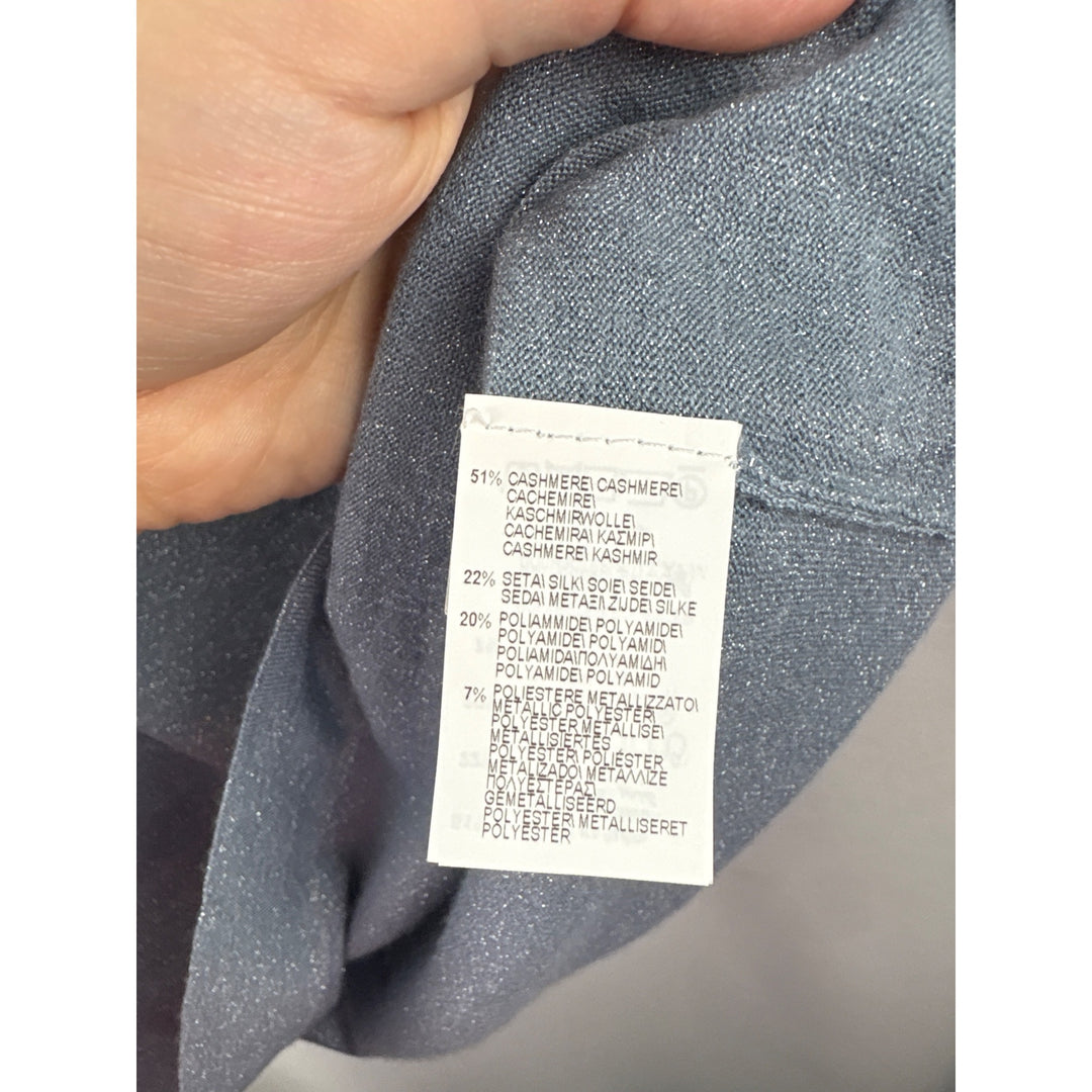 Women’s Brunello Cucinelli Small Grey Sparkly Cashmere T-Shirt