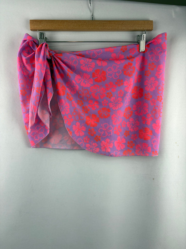 Women’s KuLani Kinis XL Purple & Pink Floral Bikini w/ Coverup
