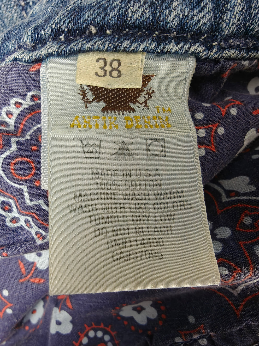 Men’s Antik Denim Jeans Blue Size 38