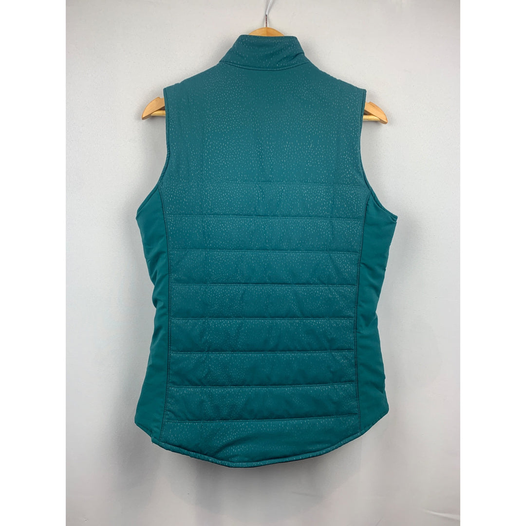 Women's Adidas Green & Black Reversible Zipper Puffer Vest Size M