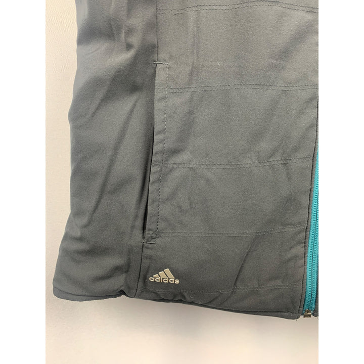 Women's Adidas Green & Black Reversible Zipper Puffer Vest Size M