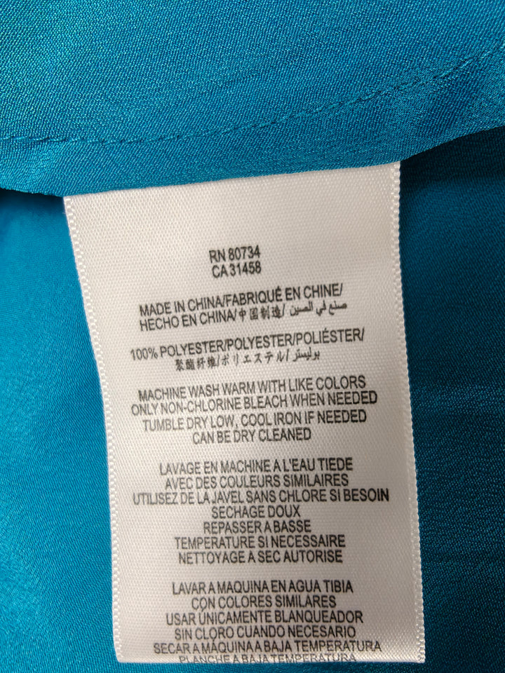Womens BCBGeneration Ruffle Tank Top Teal Size M