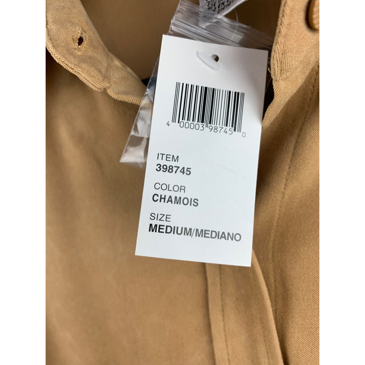 Allison Taylor Stretch Button-Up Shirt Medium Chamois