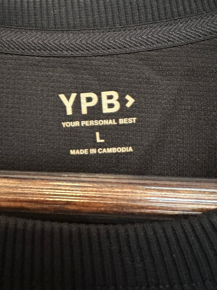 Men’s YPB x Abercrombie Black Waffle Long Sleeve Tee Size L