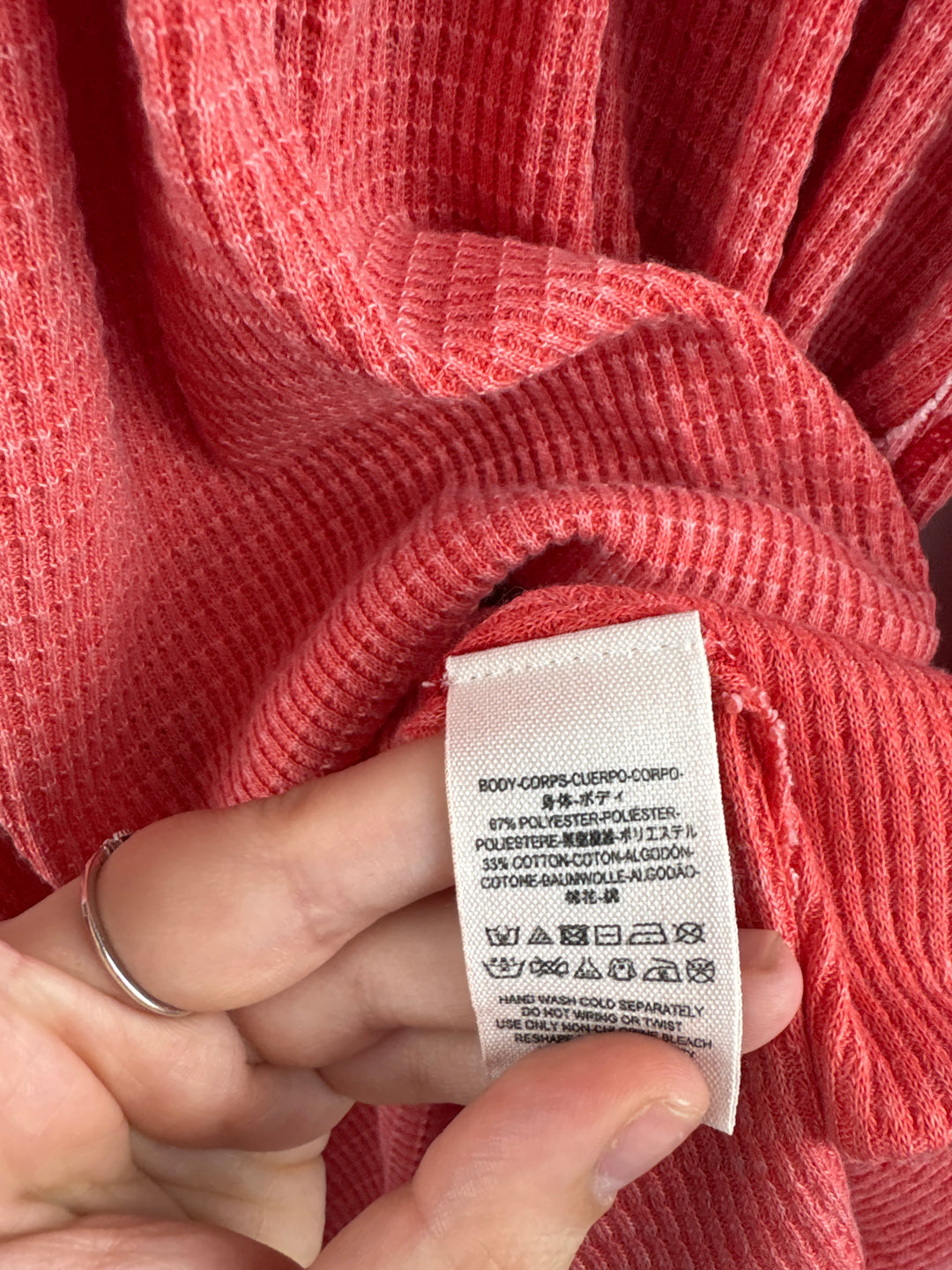 Women’s We the Free Large Faded Orange Henley Top