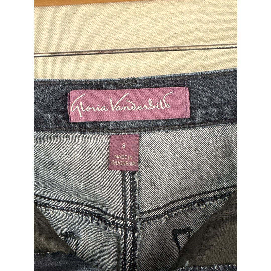 Gloria Vanderbilt Womens Denim Jeans Size 8 Blue Made In Indonesia Classic Fit