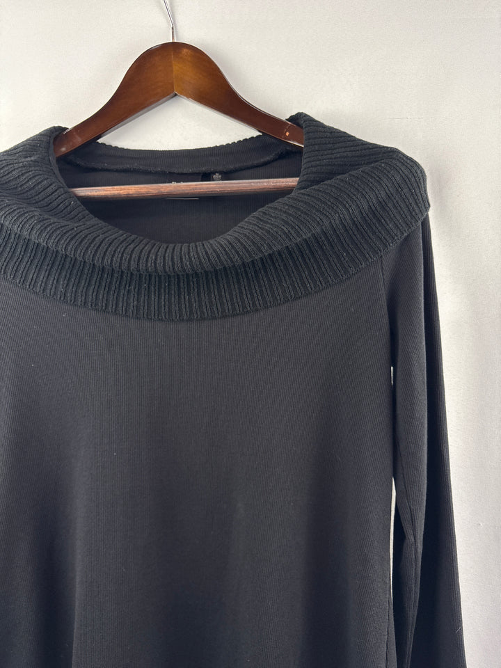 Women’s Rafaella Small Black Off the Shoulder Sweater