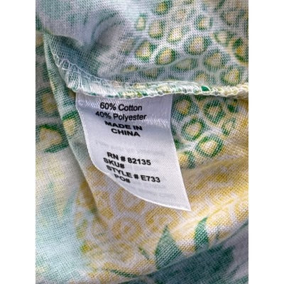 Fresh Produce Womens Pineapple Print Long Sleeve Top 2X