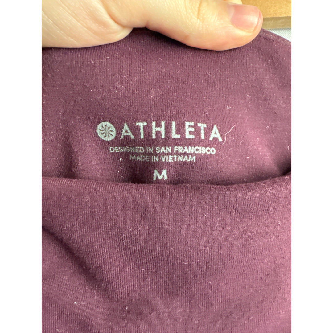 Women’s Athleta Medium Burgundy Leggings w/ Pockets