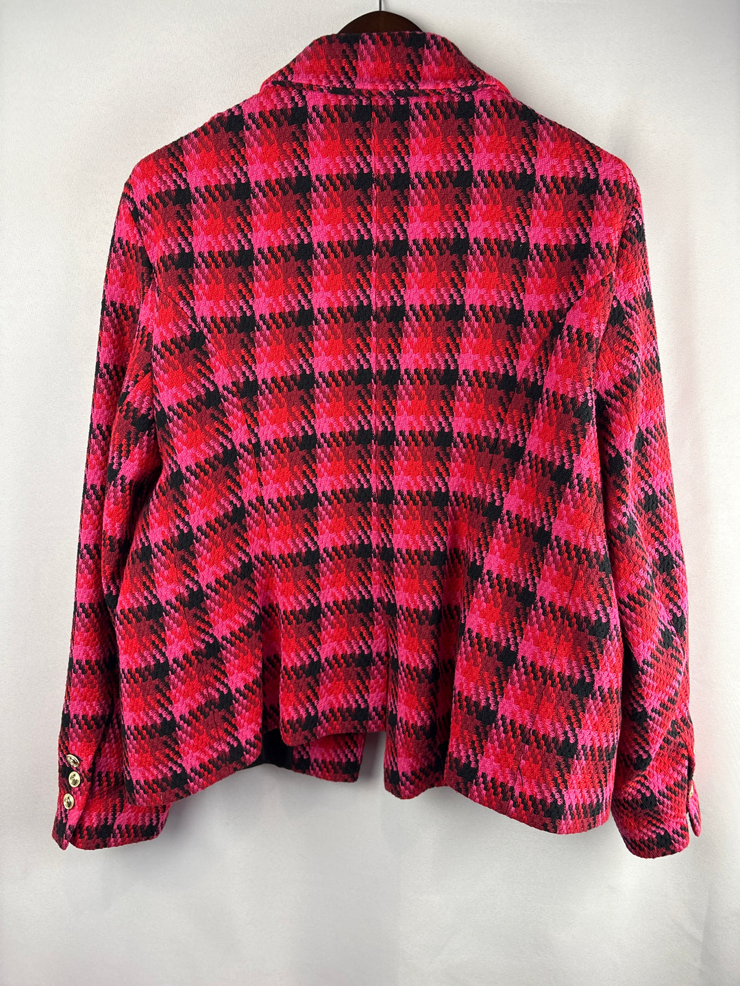 Women’s Karen Millen Size 18 Pink Red &amp; Black Blazer