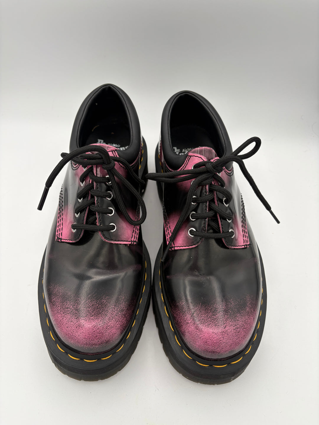 Women’s Dr. Martens Size 10 Black & Pink Oxford Platforms
