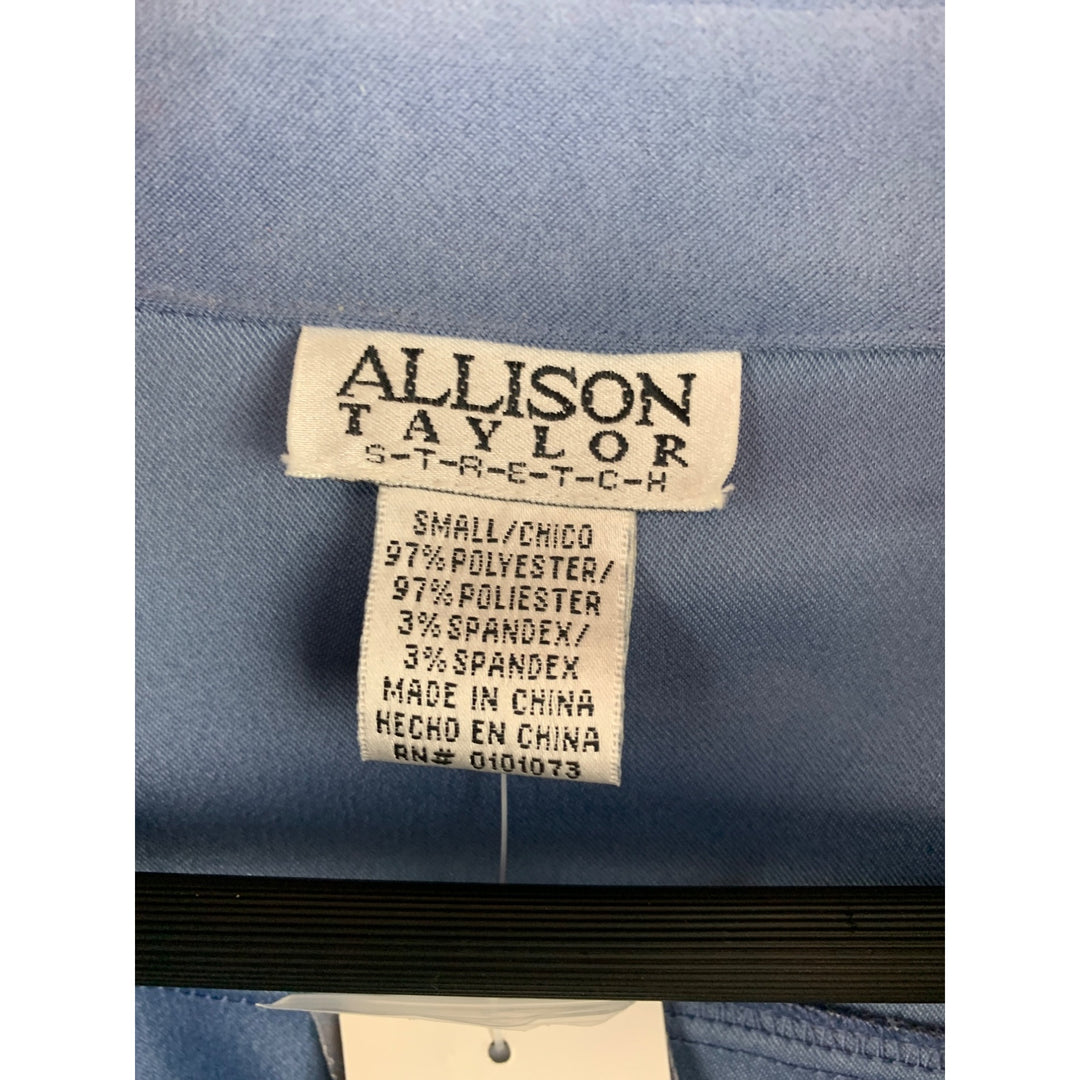 Allison Taylor Womens Denim Blue Button-Up Shirt S