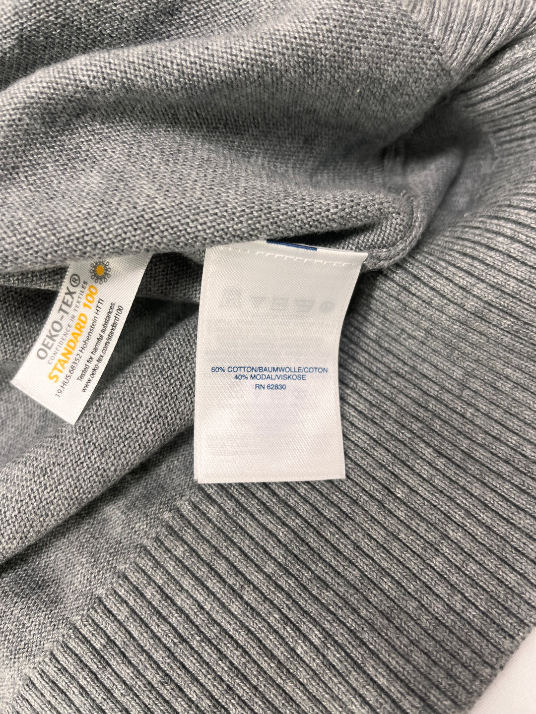 Lands’ End Women’s Gray Cotton Short Sleeve Sweater Knit Pullover Casual Top