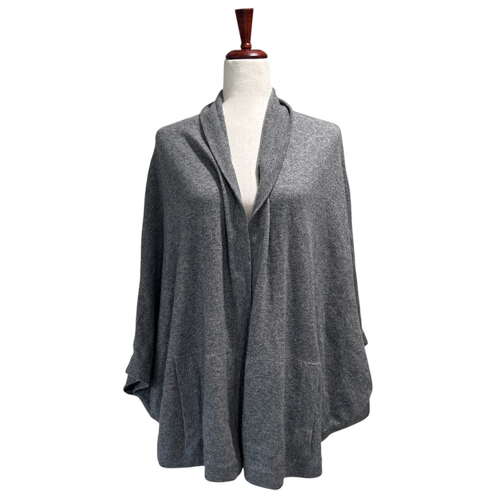 Vince. Women's 100% Cashmere Shawl XS / Small Poncho Cardigan Open Front Draped