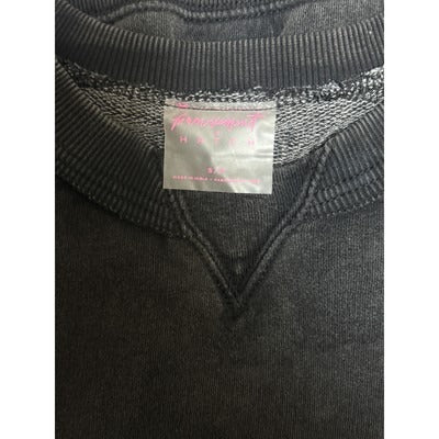 Free People Movement Washed Black Cropped Sweatshirt Size S