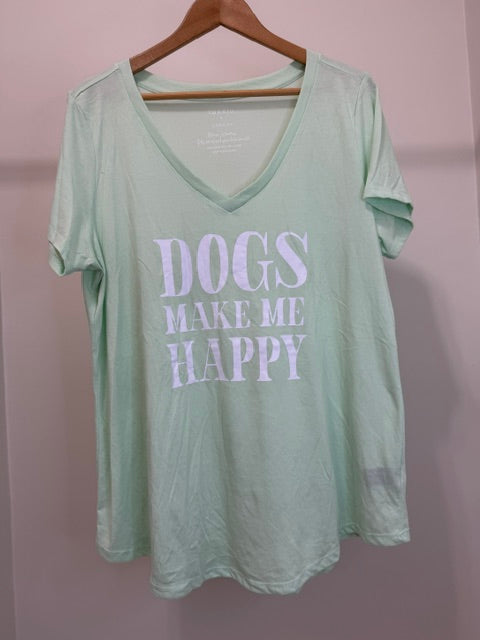 Torrid Classic Fit (Dogs Make Me Happy) Tee Sz1(14-16) NWOT