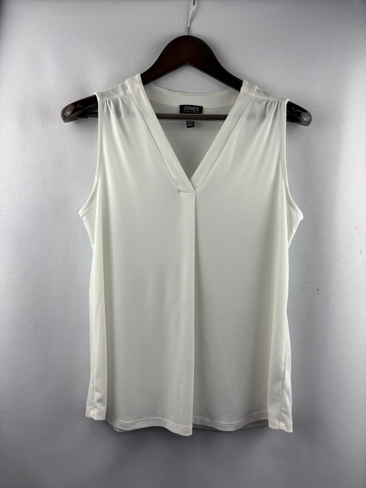 Women’s Jones New York Medium White Sleeveless Blouse