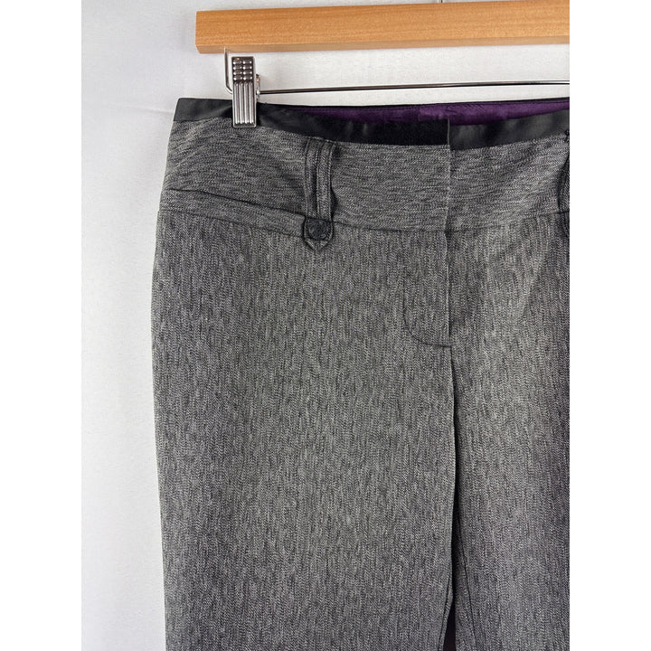 Stooshy Womens Herringbone Gray Dress Pants Size 5 Polyester/Rayon/Spandex