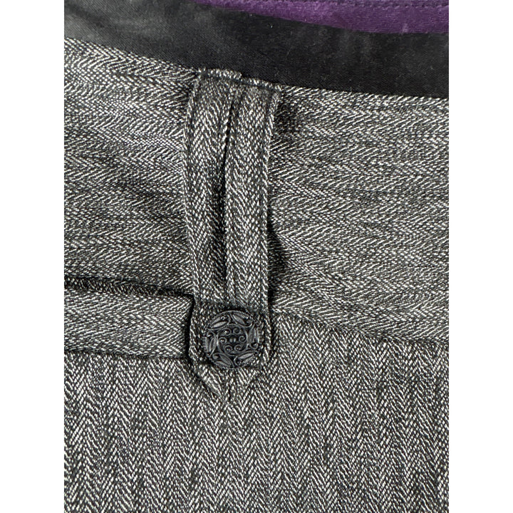 Stooshy Womens Herringbone Gray Dress Pants Size 5 Polyester/Rayon/Spandex