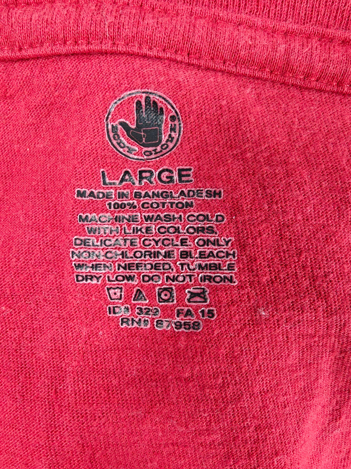 Men’s Body Glove V-Neck T-Shirt Red Size Large