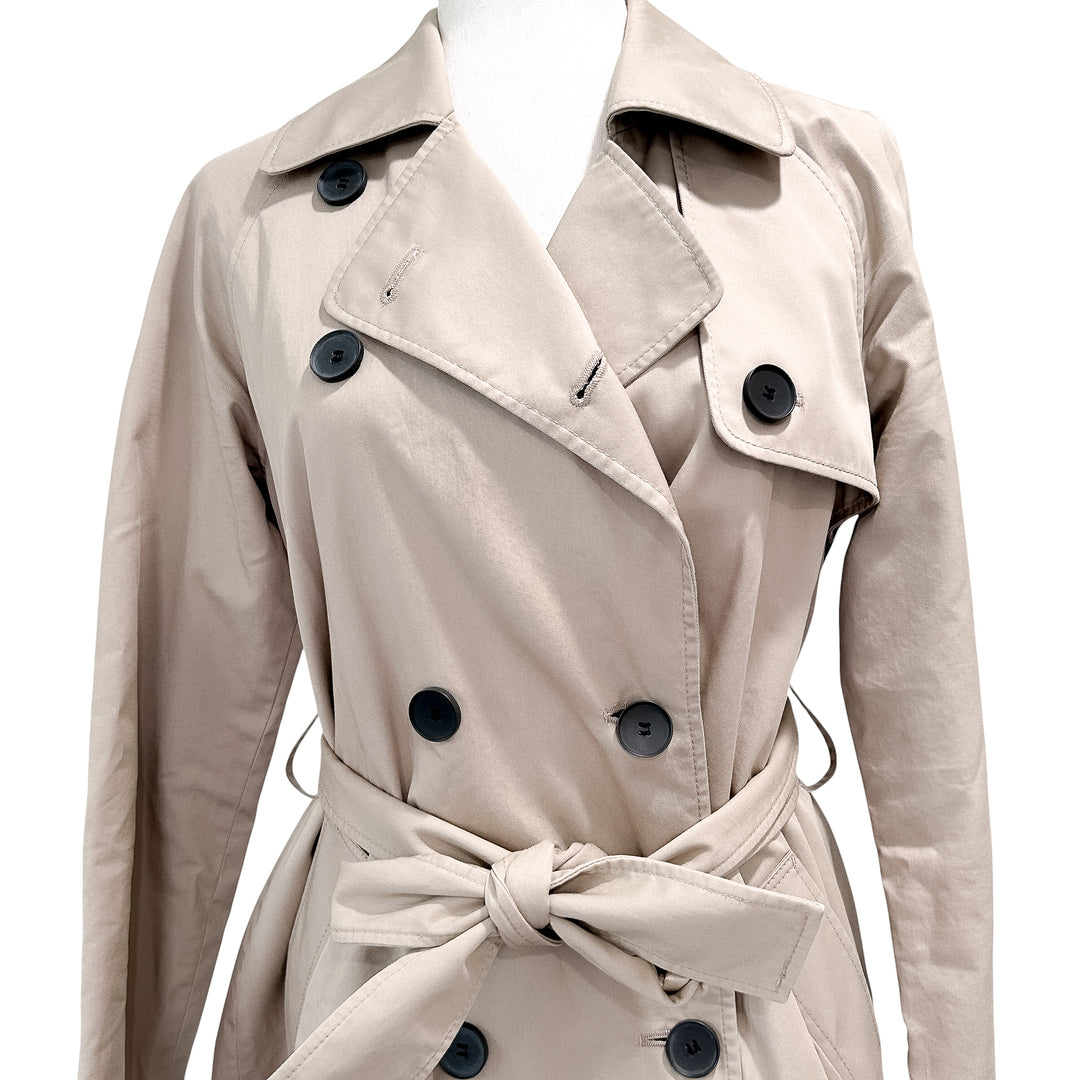 Everlane Small The Modern Trenchcoat Women's Double Breasted Preppy Khaki Long Belted