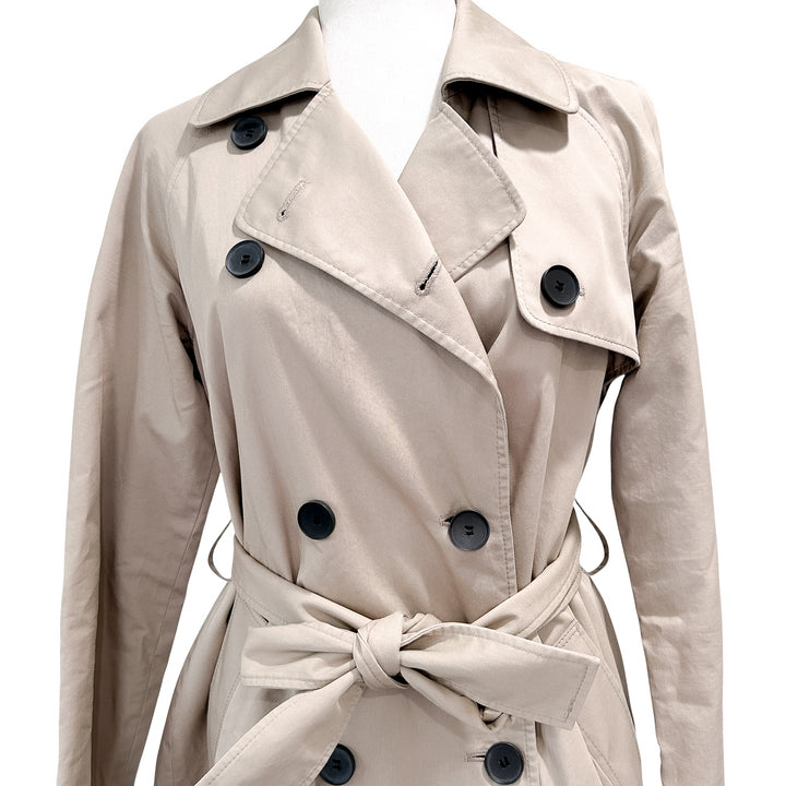 Everlane Small The Modern Trenchcoat Women's Double Breasted Preppy Khaki Long Belted