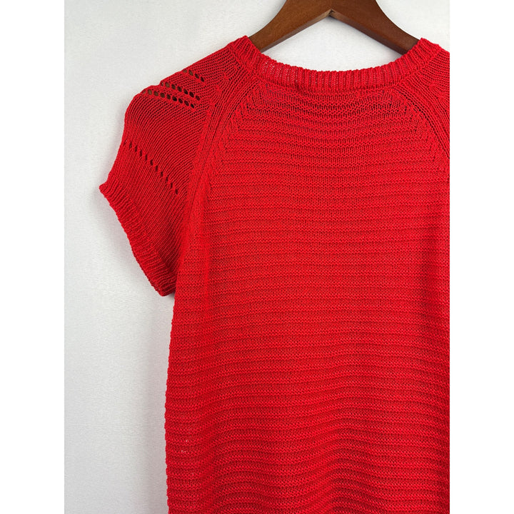 Women’s Fever Size Small Red Knit Short Sleeve Shirt