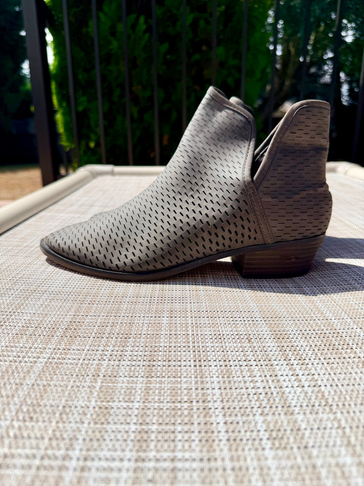Verona Gray Pinhole Slip On Booties Women&