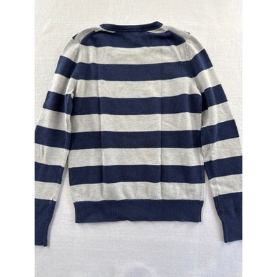 Gap Womens Striped Sweater XS Cotton/Nylon Blend Blue & Gray
