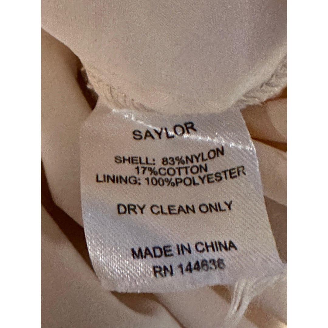 Saylor Beige/White Floral Mermaid Lacy Dress Size Small