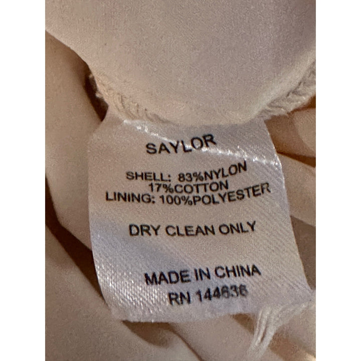 Saylor Beige/White Floral Mermaid Lacy Dress Size Small