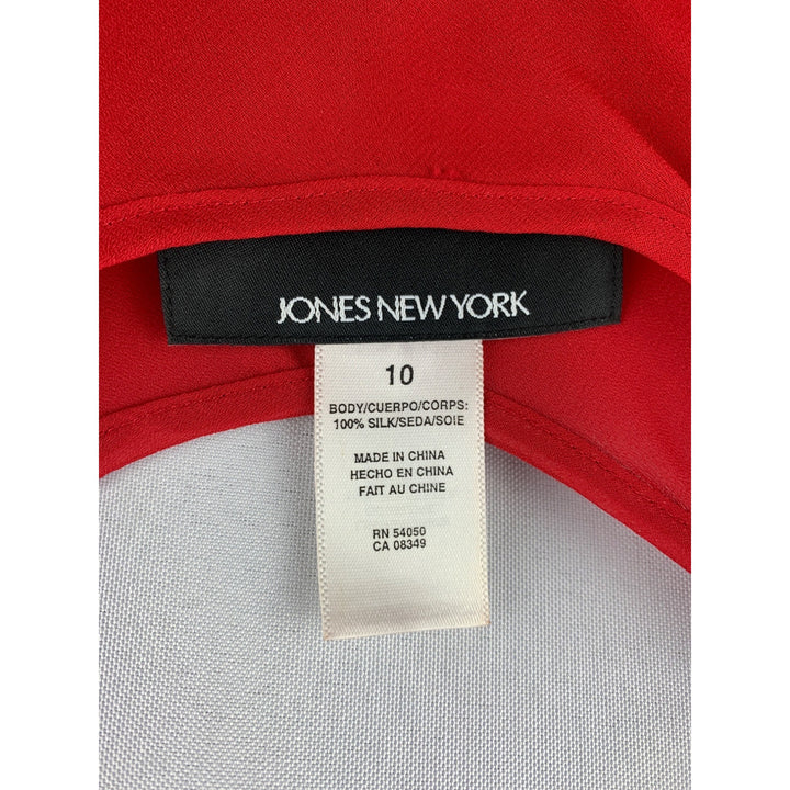 Women's Jones New York Red Silk Dress Size 10