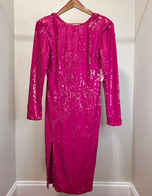 Dress the Population Natalie Sequin Dress – Hot Pink Size XL NWT