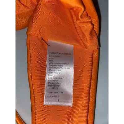 Naked Wardrobe Deep Orange Vegan Leather Bra