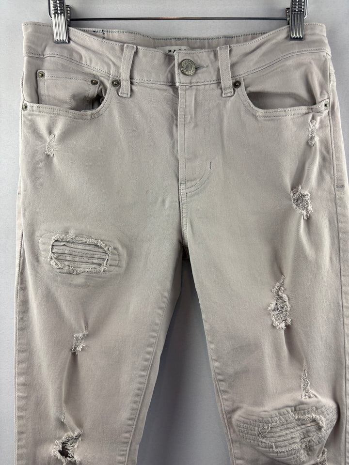 Women’s PacSun Size 30x32 Beige Distressed Skinny Jeans
