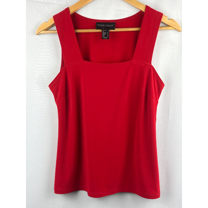Frank Lyman Red Sleeveless Square Neck Top