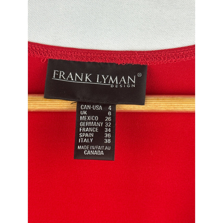 Frank Lyman Red Sleeveless Square Neck Top