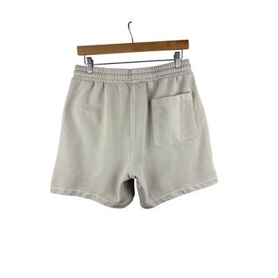 Madewell Womens Small Premium Sweat Shorts Beige Cotton Blend Casual Lounge Wear