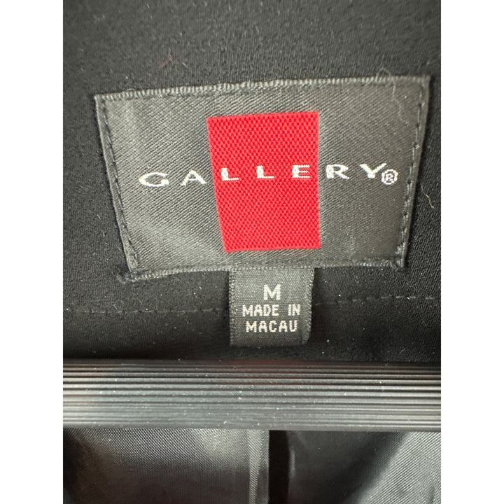 Gallery Womens Black Mid-Length Coat M
