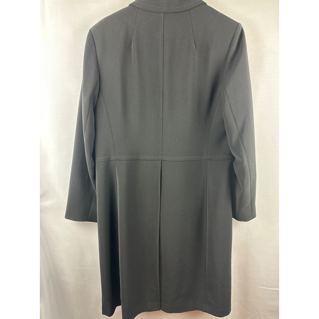Gallery Womens Black Mid-Length Coat M