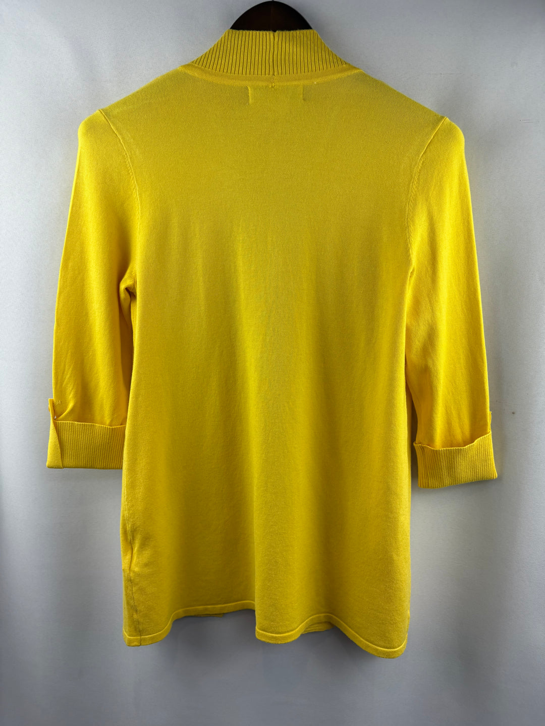 Women’s Laura Ashley Small Bright Yellow 3/4 Sleeve Cardigan