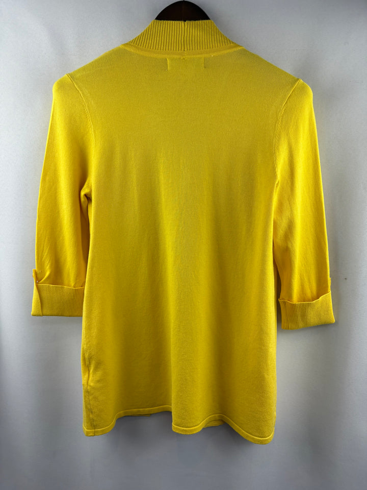 Women’s Laura Ashley Small Bright Yellow 3/4 Sleeve Cardigan