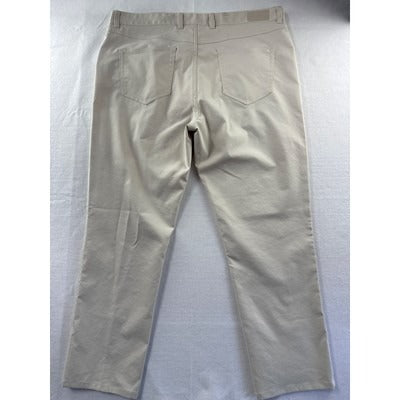 Men’s Peter Millar Beige Flat Front Dress Pants Sz 38/32