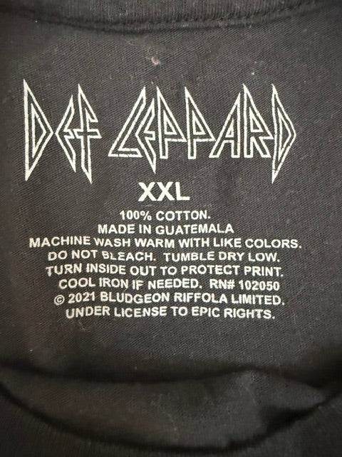Def Leppard Leopard Graphic Band Tee Black SzXXL