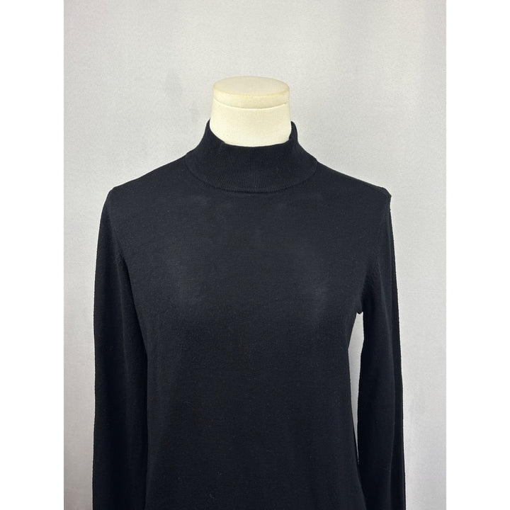 Charter Club Black Turtleneck Sweater Small Rayon & Nylon Womens