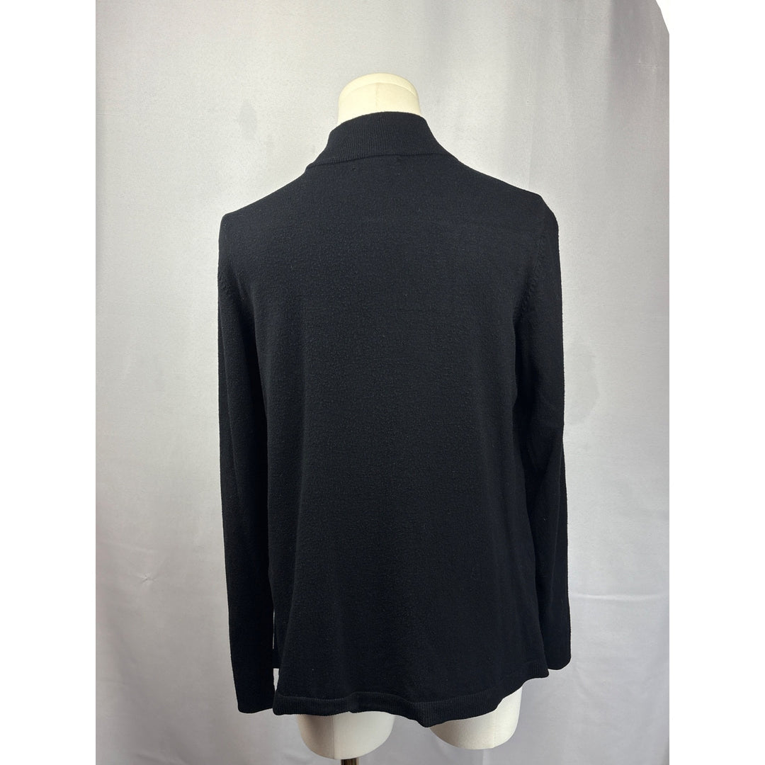 Charter Club Black Turtleneck Sweater Small Rayon & Nylon Womens