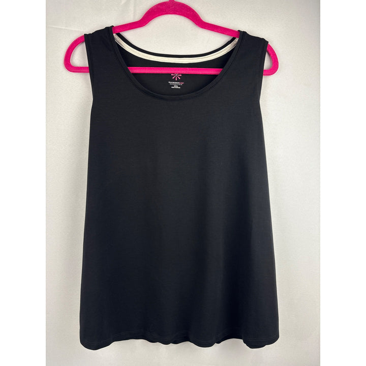 Isaac Mizrahi Live! Womens Black Sleeveless Tank Top US XL Cotton Blend