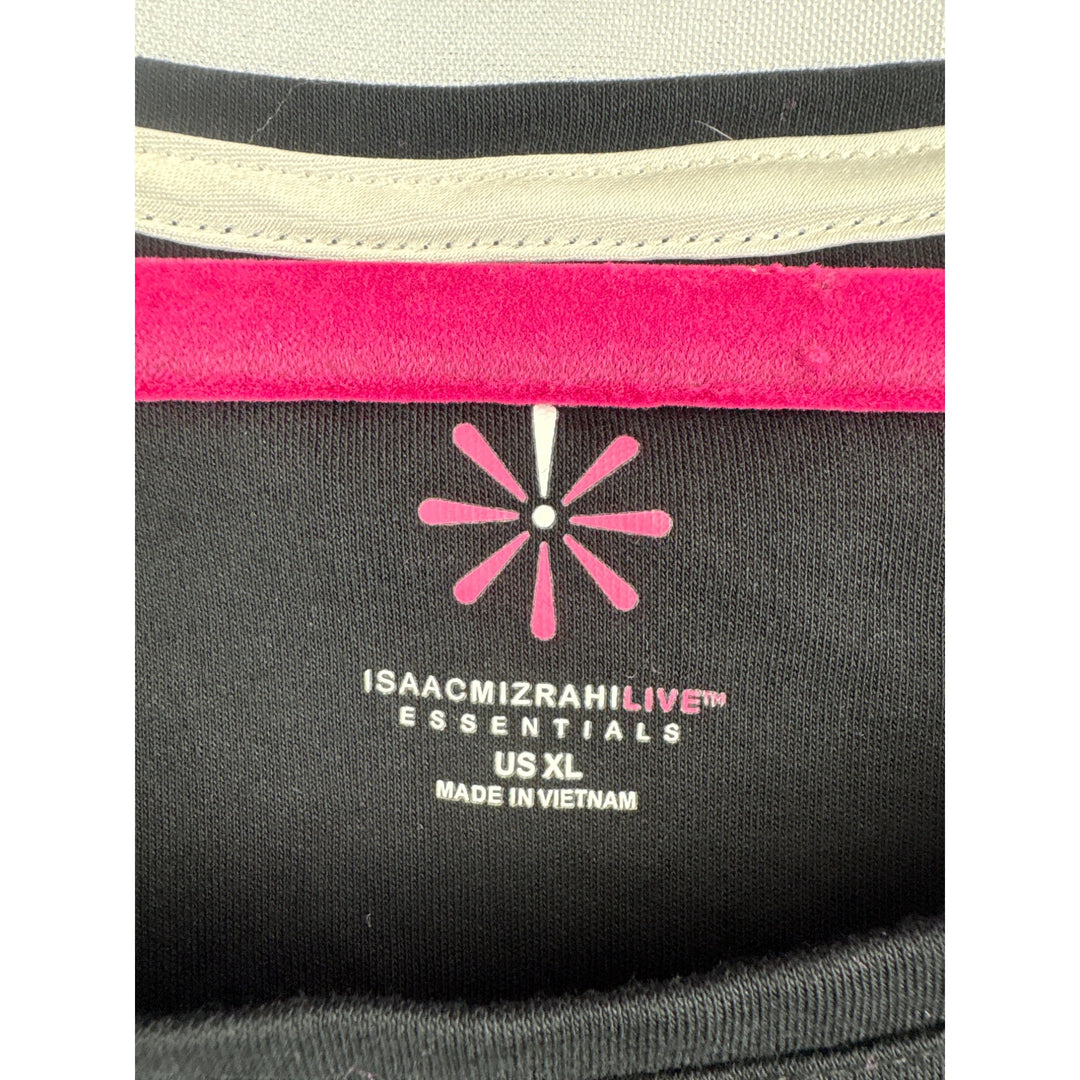 Isaac Mizrahi Live! Womens Black Sleeveless Tank Top US XL Cotton Blend