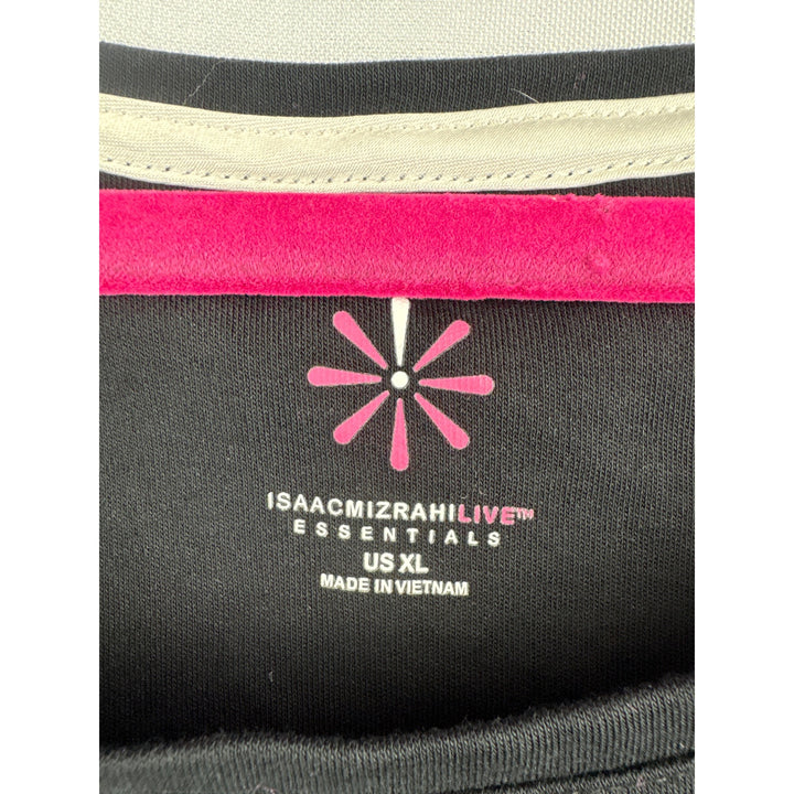 Isaac Mizrahi Live! Womens Black Sleeveless Tank Top US XL Cotton Blend