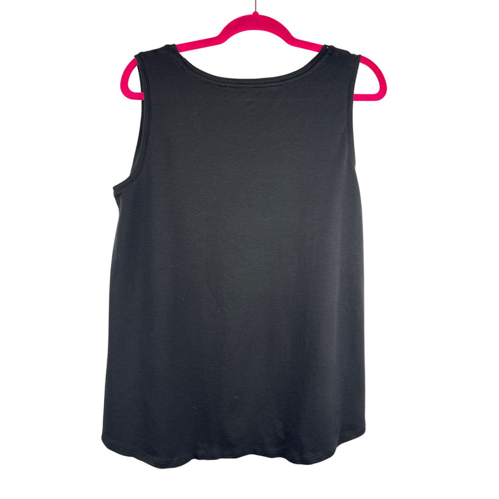Isaac Mizrahi Live! Womens Black Sleeveless Tank Top US XL Cotton Blend
